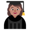 Woman Student- Medium Skin Tone emoji on Microsoft
